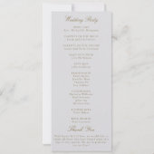 Modern Classic Gold Ivory Formal Wedding Program (Rückseite)