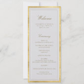 Modern Classic Gold Ivory Formal Wedding Program (Vorderseite)