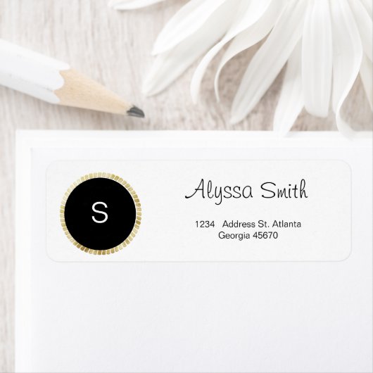 Modern Classic Gold Luxe Monogram Label (Insitu)