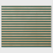 Modern Classic Green Beige Stripes Geschenkpapier (Flach)