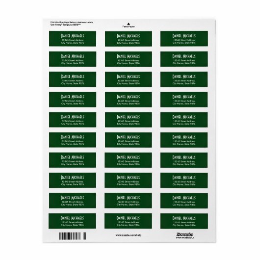 Modern - Classic Green - Rücksendeadresse (Vorne)