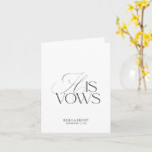 Modern Classic His Vows Wedding Karte (Gelbe Blume)