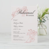 Modern Classic Orchideenfest 2 Proben Abendessen Einladung (Stehend Vorderseite)