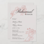 Modern Classic Orchideenfest 2 Proben Abendessen Einladung (Vorne/Hinten)