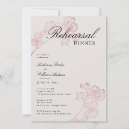 Modern Classic Orchideenfest 2 Proben Abendessen Einladung