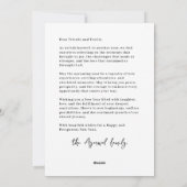 Modern Classic Oval Foto Weihnachtskarte Feiertagskarte (Rückseite)