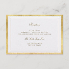 Modern Classic Pearl Gold Elevated Wedding Details Begleitkarte