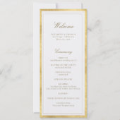 Modern Classic Pearl Gold Formal Wedding Program (Vorderseite)