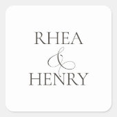 Modern Classic Personalized Names Wedding Sticker (Vorderseite)