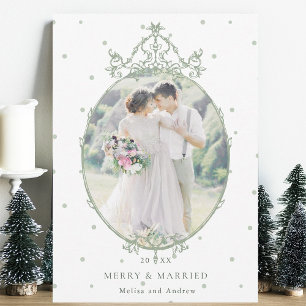 Modern Classic Rahmen Merry & Married Foto         Feiertagskarte