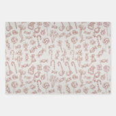 Modern Classic Red Pine Wreath Christmas Holiday  Geschenkpapier Set (Vorderseite 2)