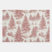 Modern Classic Red Pine Wreath Christmas Holiday  Geschenkpapier Set (Vorderseite)