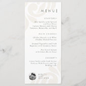 Modern Classic Rustic Chic Elegant Typography Sage Menükarte (Vorderseite)