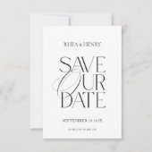 Modern Classic Save the Date Wedding Card (Vorderseite)
