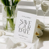 Modern Classic Save the Date Wedding Card