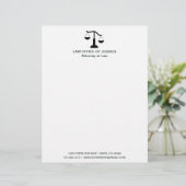 Modern Classic Scales Of Justice Law Letterhead Briefbogen (Stehend Vorderseite)