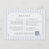 Modern Classic Stripes Dusty Blue Vintage Details Begleitkarte (Vorderseite)
