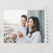 Modern Classic Stripes Dusty Blue Vintage Details Begleitkarte (Rückseite)