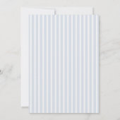 Modern Classic Stripes Dusty Blue Vintage Wedding Einladung (Rückseite)