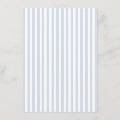 Modern Classic Stripes Dusty Blue Wedding Details Begleitkarte (Rückseite)