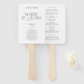 Modern Classic Wedding Ceremony Program Fächer (Vorne und Hinten)