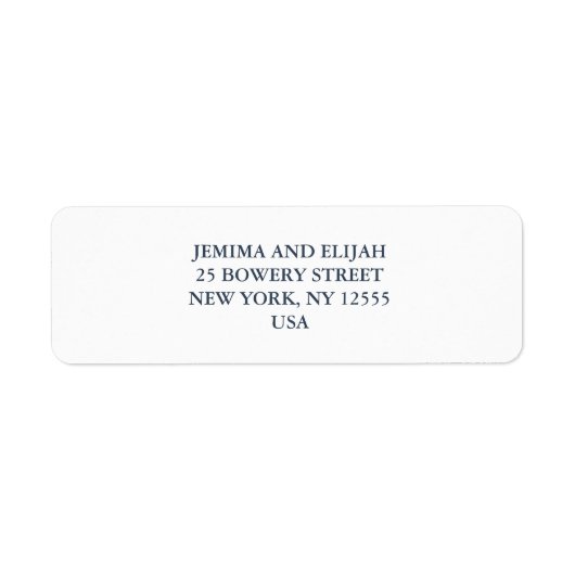 Modern Classic Wedding Return Address (Vorne)