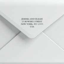 Modern Classic Wedding Return Address