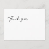 Modern Classic Wedding Thank You Postcard Postkarte (Vorderseite)