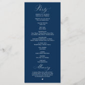 Modern Classy Elegant Wedding Ceremony Programm (Rückseite)