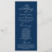 Modern Classy Elegant Wedding Ceremony Programm (Vorderseite)