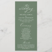 Modern Classy Elegant Wedding Ceremony Programm (Vorderseite)