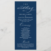 Modern Classy Elegant Wedding Ceremony Programm (Vorderseite)