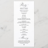 Modern Classy Elegant Wedding Ceremony Programm (Rückseite)