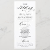 Modern Classy Elegant Wedding Ceremony Programm (Vorderseite)