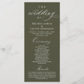 Modern Classy Elegant Wedding Ceremony Programm (Vorderseite)