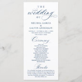 Modern Classy Elegant Wedding Ceremony Programm (Vorderseite)