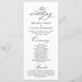 Modern Classy Elegant Wedding Ceremony Programm (Vorderseite)