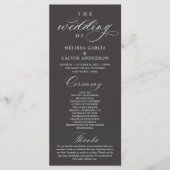 Modern Classy Elegant Wedding Ceremony Programm (Vorderseite)