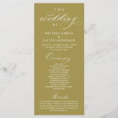 Modern Classy Elegant Wedding Ceremony Programm (Vorderseite)