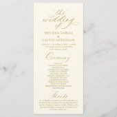 Modern Classy Elegant Wedding Ceremony Programm (Vorderseite)