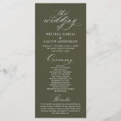 Modern Classy Elegant Wedding Ceremony Programm (Vorderseite)