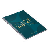 Modern Classy Turquoise Green Gold Script  Notizblock (Rechte Seite)