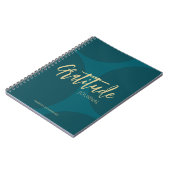 Modern Classy Turquoise Green Gold Script  Notizblock (Linke Seite)