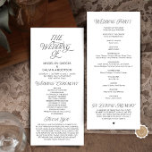 Modern Classy Wedding Ceremony Order Programm