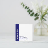 Modern Clean Bold Blue White Consultant QR code Quadratische Visitenkarte (Stehend Vorderseite)