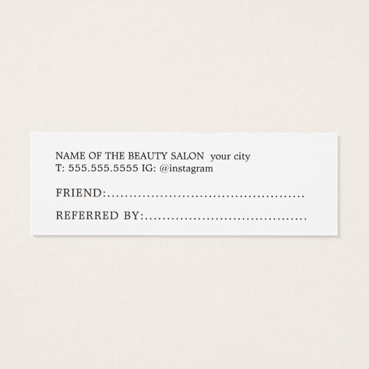 Modern Clean Bold Salon (Rückseite)