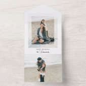 Modern Clean Chic Holiday Photo All-in-One Card All In One Einladung (Innen Boden)