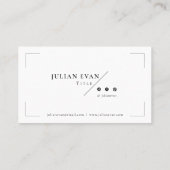 Modern Clean Fotografy Business Card Visitenkarte (Rückseite)