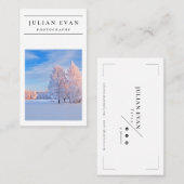Modern Clean Fotografy Business Card Visitenkarte (Vorne/Hinten)