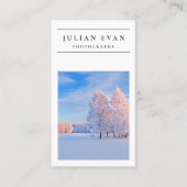 Modern Clean Fotografy Business Card Visitenkarte (Vorderseite)